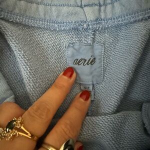 Aerie Light Blue Women Shorts